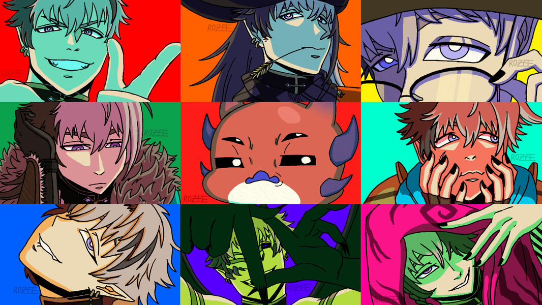 crimzon ruze, holostars en (fan art)