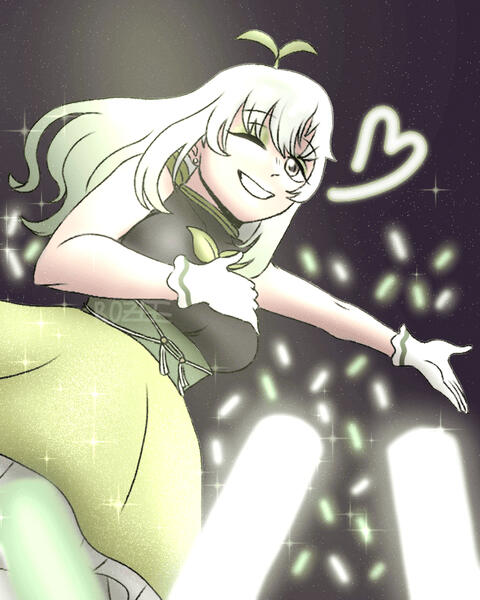 chloe senzai, idol photocard (fan art)