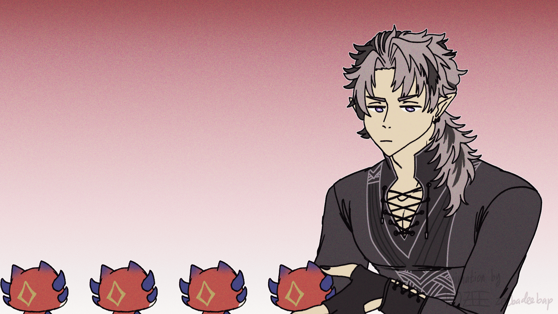 crimzon ruze, holostars en (fan art)