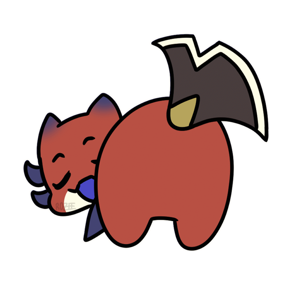 ruzader, mascot of crimzon ruze, holostars en (fan art)