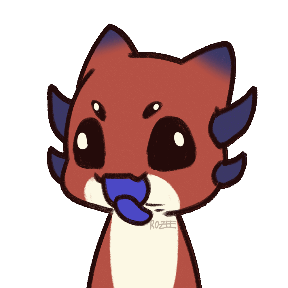 ruzader, mascot of crimzon ruze, holostars en (fan art)